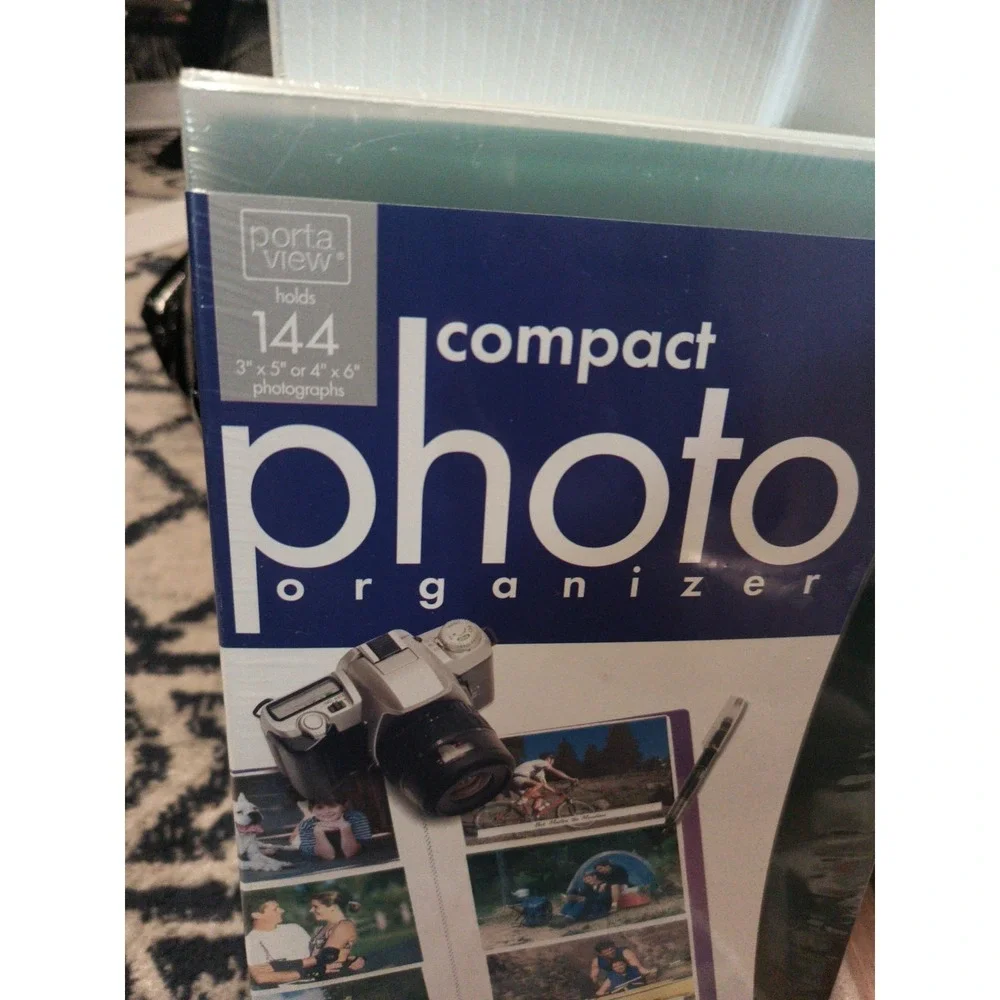 Porta View Compact Photo Organizer 144 Protective Photos Case GREEN 3x5 4x6 New